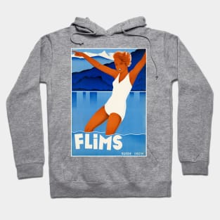 Vintage Travel Poster Switzerland Flims Hoodie